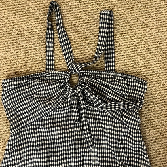 Urban outfitters black and white plaid halter dress - Picture 3 of 4